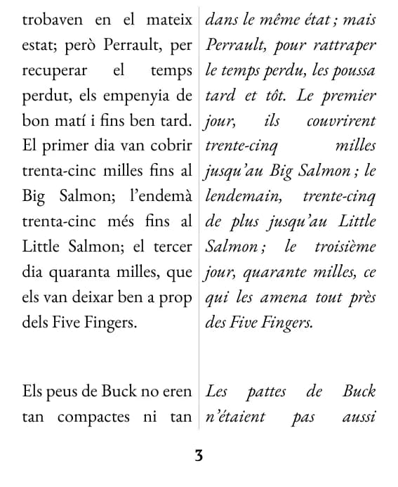 Une page en double colonne