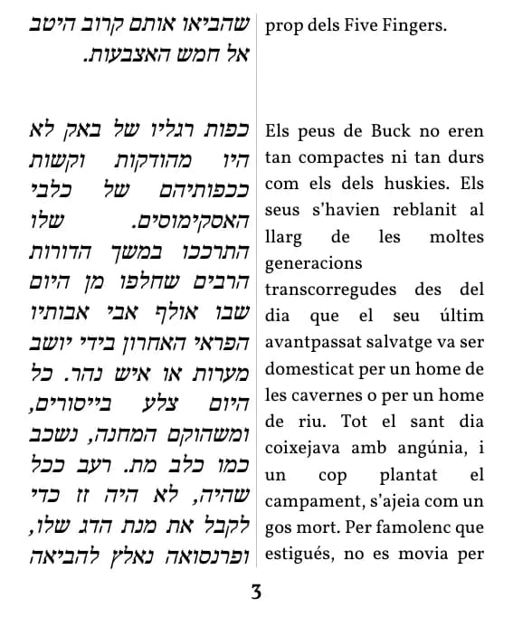 עמוד בתצוגת עמודה כפולה