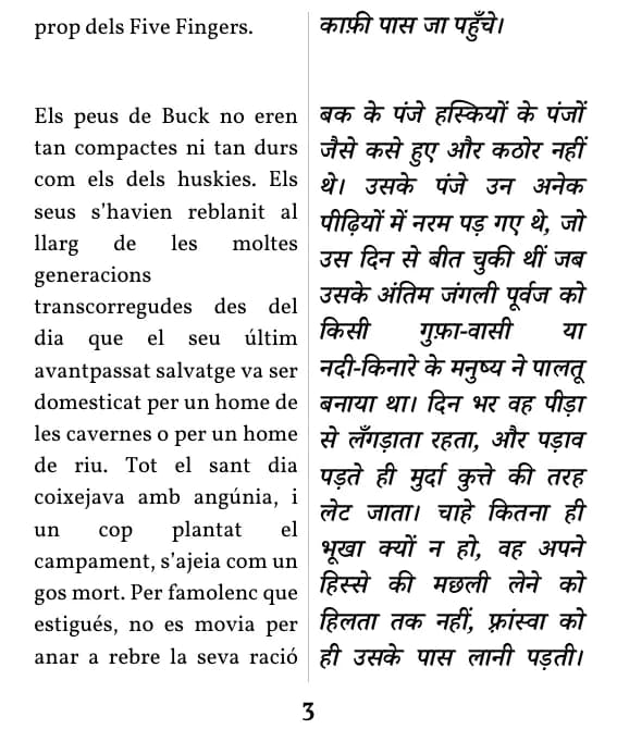 दोहरा स्तंभ लेआउट का एक पृष्ठ