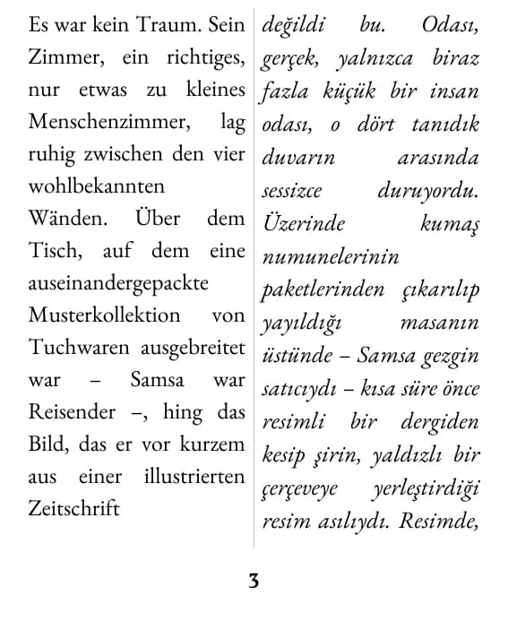 çift sütun düzeninde bir sayfa