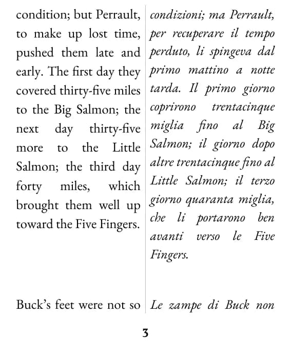 Una pagina con impaginazione doppia colonna