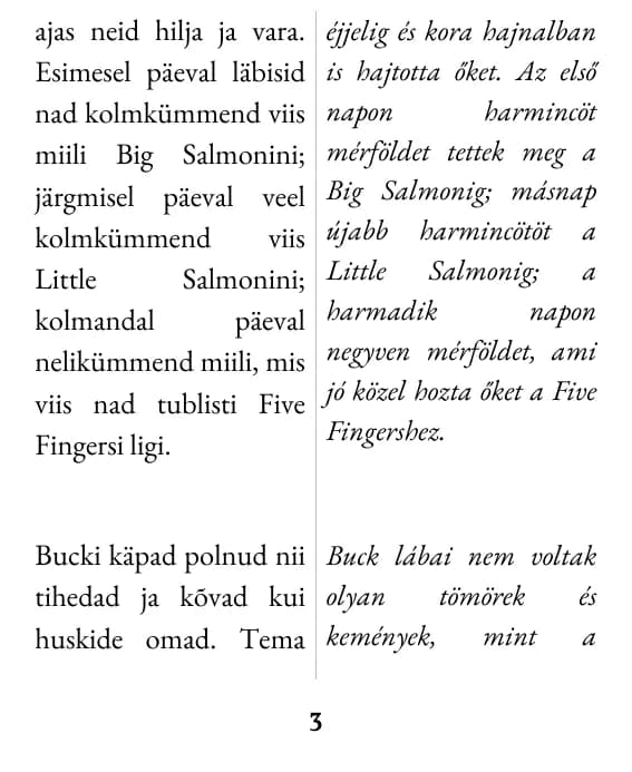Egy oldal – kettős hasáb