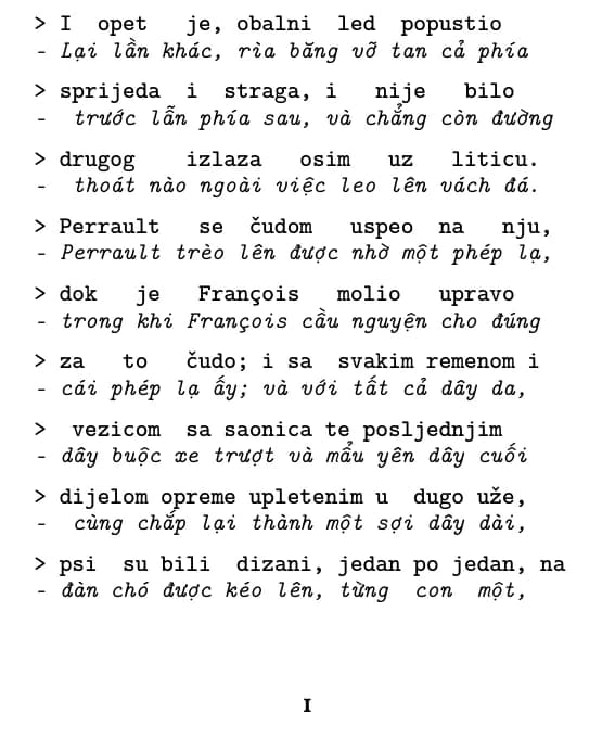 Một trang trình bày từng dòng