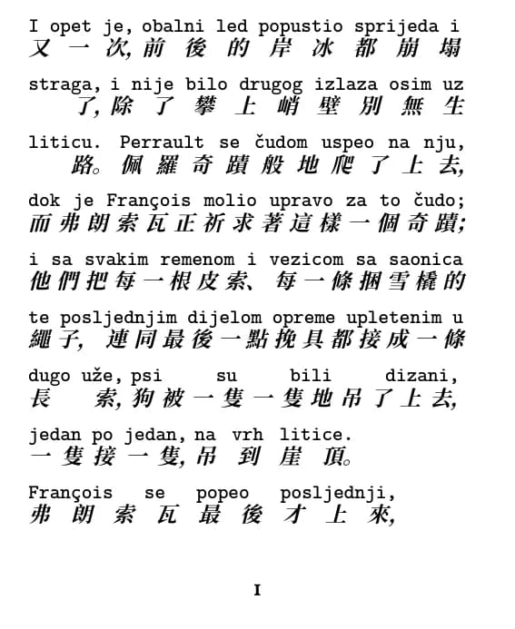 逐行對照排版的一頁