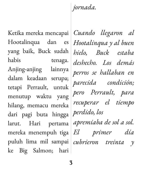 Una página en formato doble columna