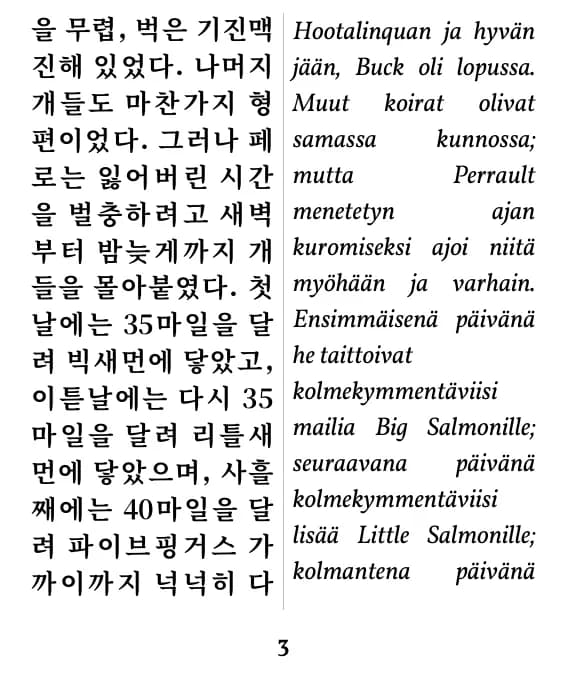 Esimerkkisivu: kaksoispalsta