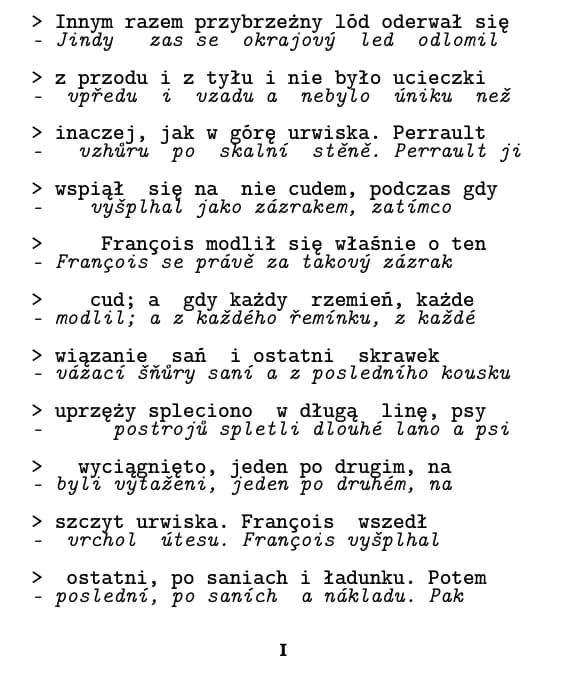 Ukázková stránka, rozvržení: řádek po řádku