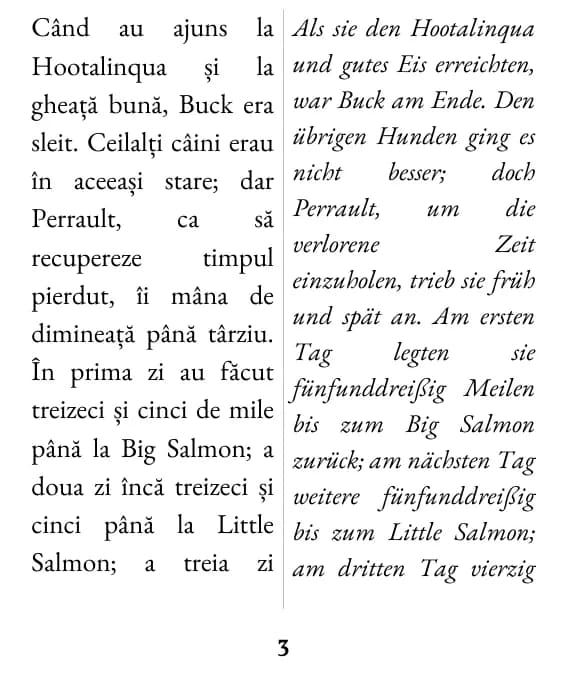 Eine Seite im Layout „Doppelspalte“