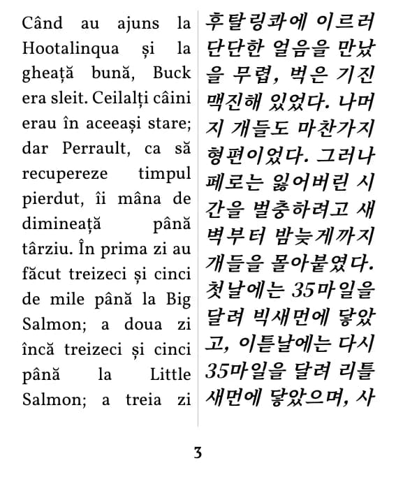 이단 병렬 레이아웃의 페이지
