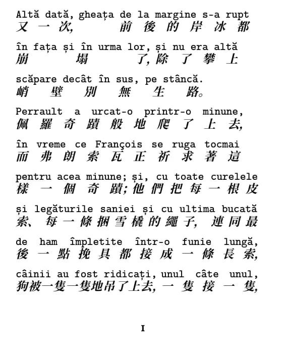 逐行對照排版的一頁