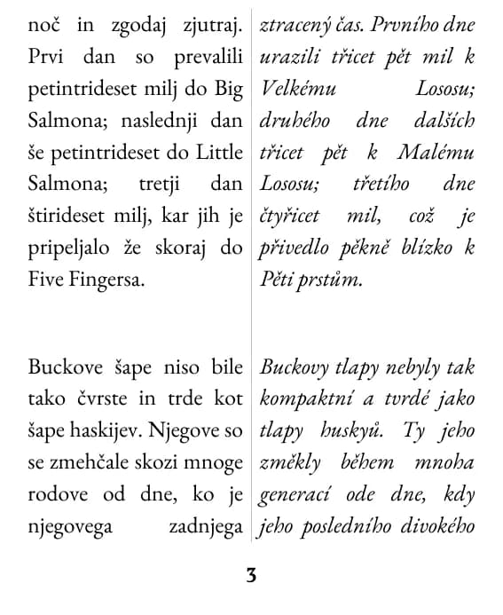 Ukázková stránka, rozvržení: dvojitý sloupec