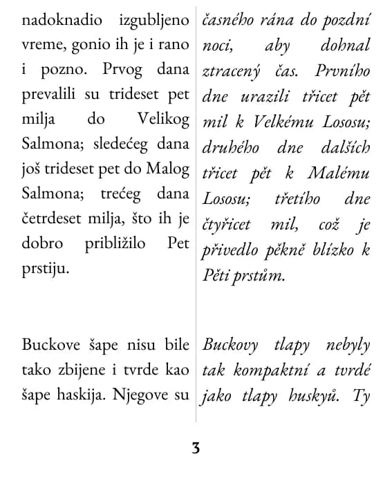 Ukázková stránka, rozvržení: dvojitý sloupec