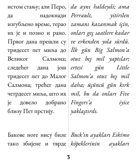 çift sütun düzeninde bir sayfa