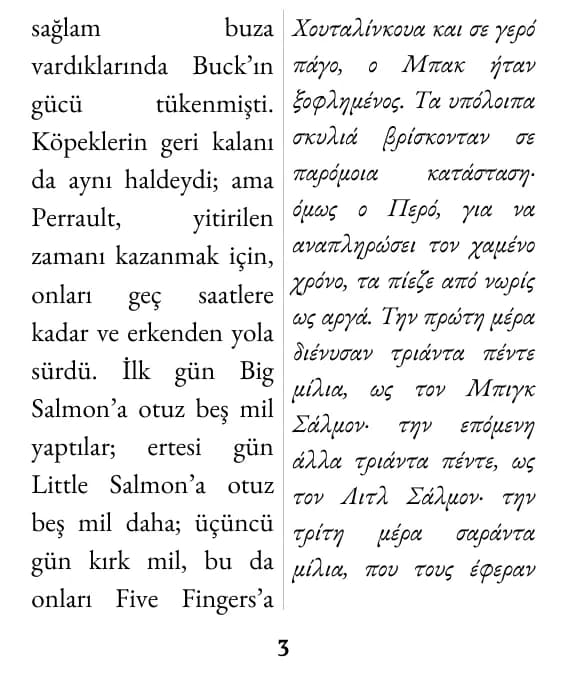 Μια σελίδα σε διάταξη «διπλή στήλη»