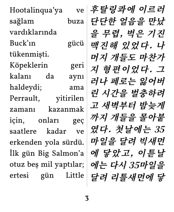이단 병렬 레이아웃의 페이지