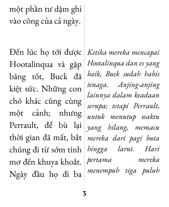 Satu halaman dalam tata letak kolom ganda