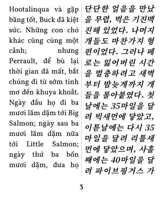 이단 병렬 레이아웃의 페이지