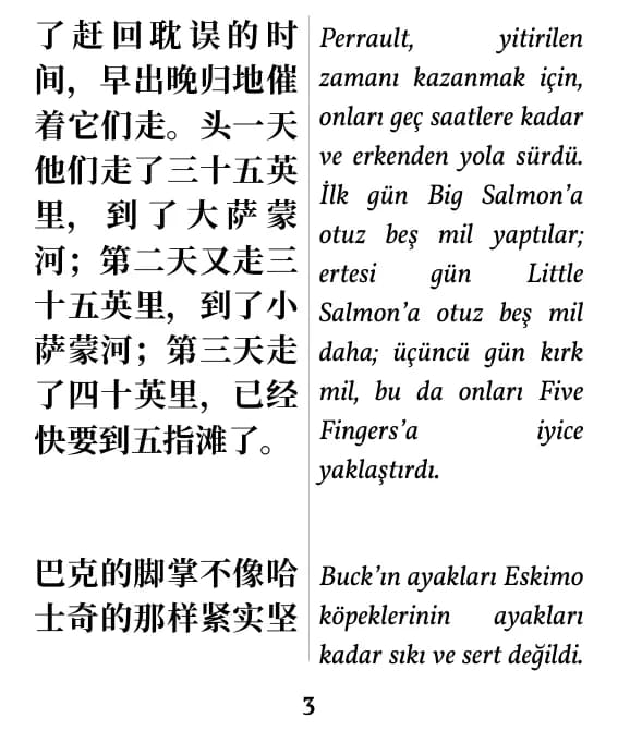 çift sütun düzeninde bir sayfa