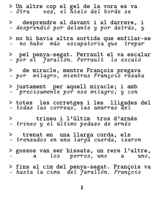 Jack London, La crida del bosc, página 1 del extracto en formato línea a línea