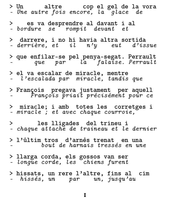 Jack London, La crida del bosc, page 1 de l'extrait en ligne à ligne